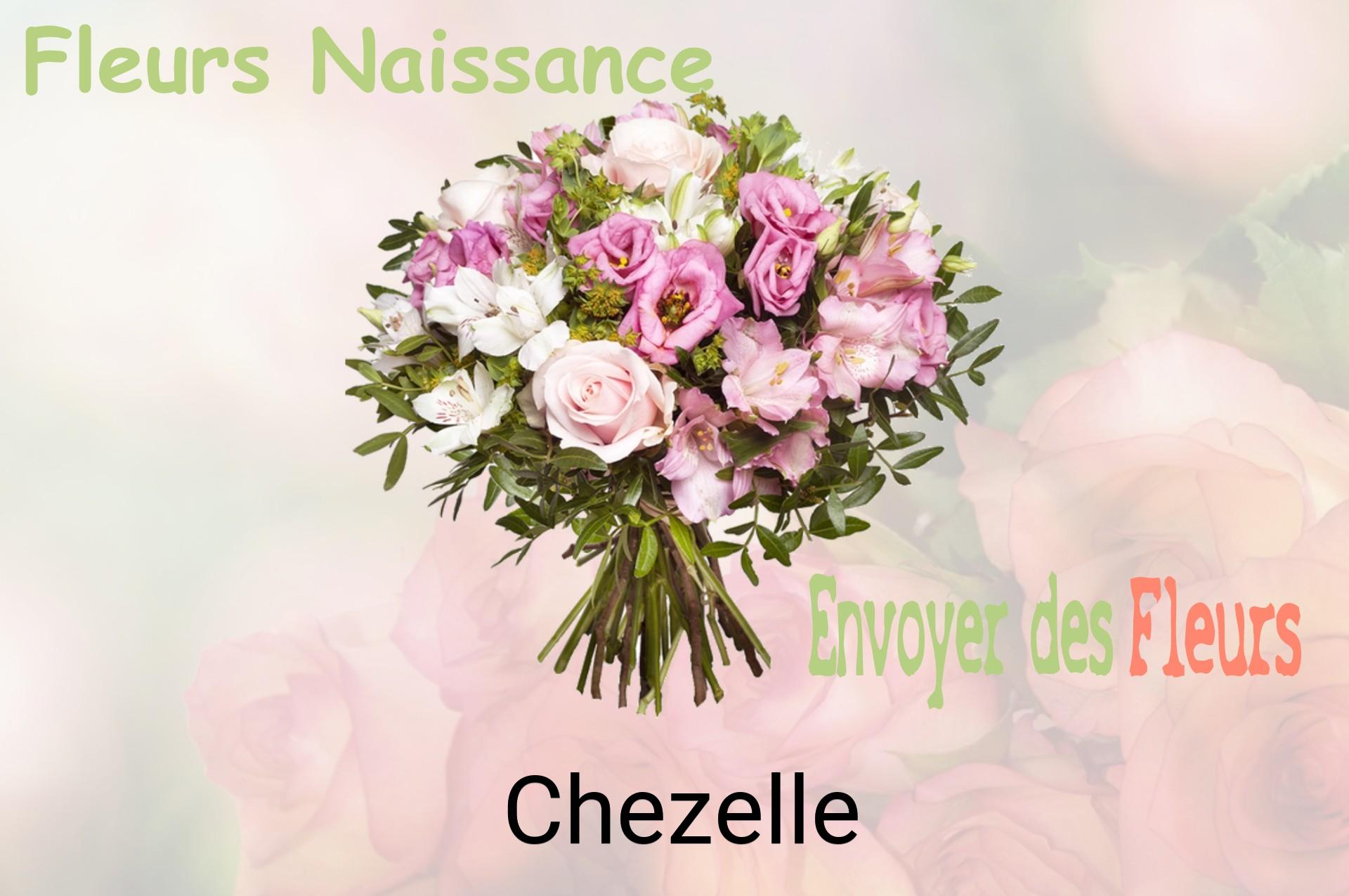 Bouquet de fleurs de naissance livré à Chezelle