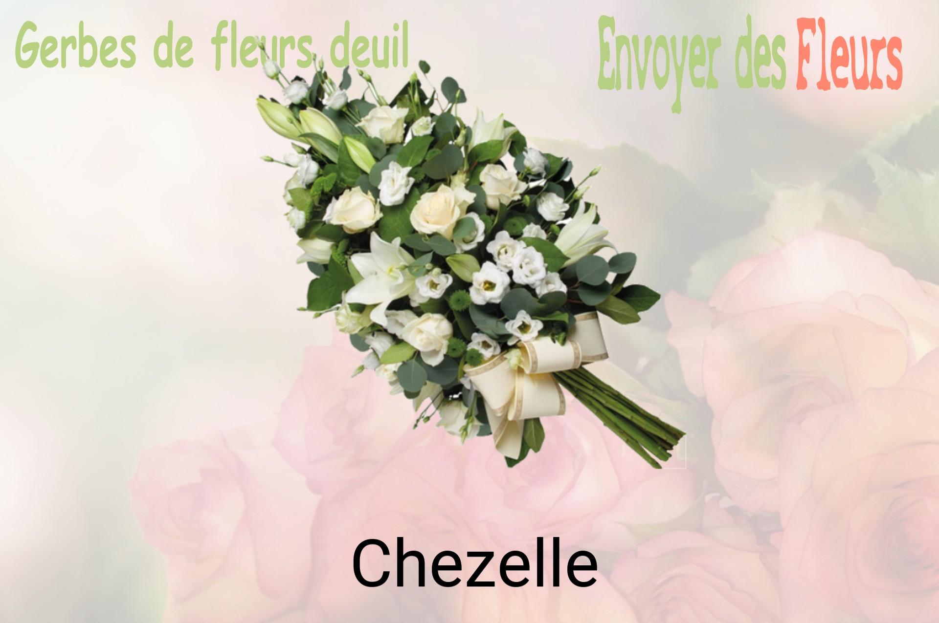 Gerbe de fleurs de deuil livrée à Chezelle